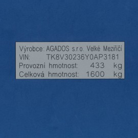 AGADOS - přívěs nákladní valníkový